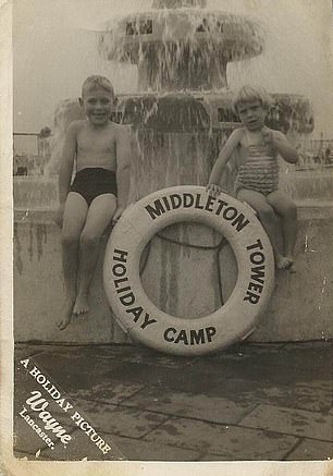 Freya Dyas Jones and her brother at Middletown Towers Holiday Camp in 1949