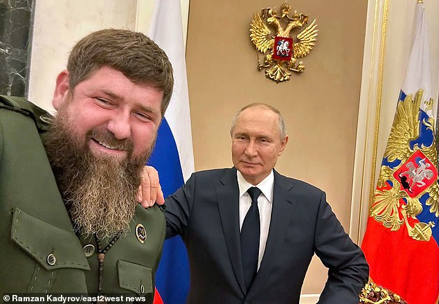 Vladimir Putin, 72, right, had awarded Ramzan Kadyrov, 48, left, the honor 