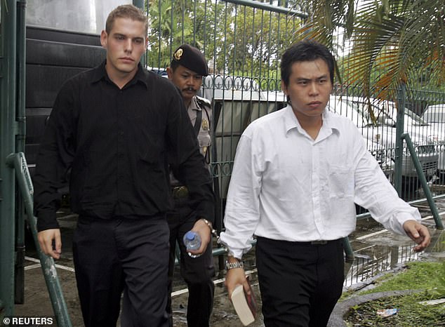 The five men will not serve any prison sentences in Australia. Pictured are Bali 9 members Matthew Norman (left) and Si Yi Chen (right).