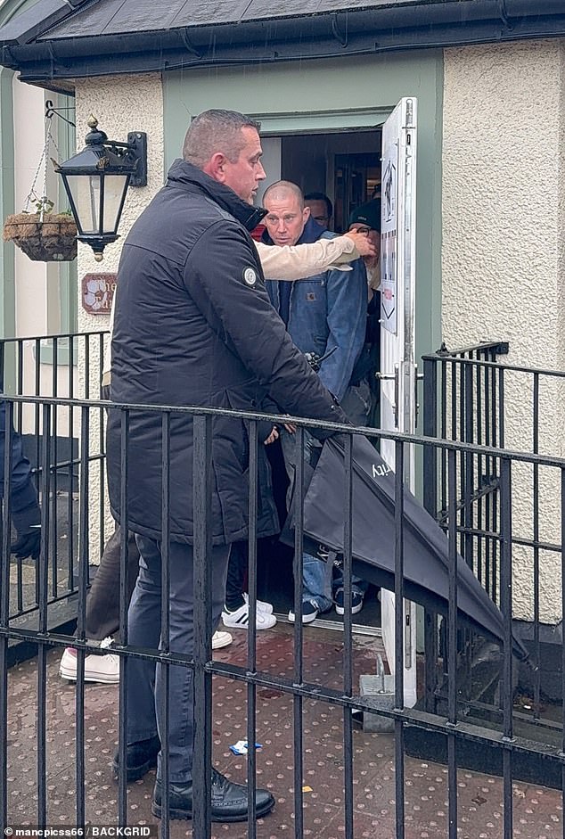 The couple were seen heading to the stadium for the Wrexham AFC vs Cambridge United match (Channing pictured)