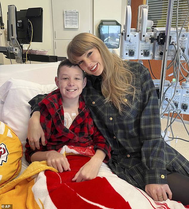 Taylor Swift was in KC this week to visit a children's hospital, but will she be at the game?