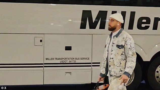 Kelce remained tight-lipped as he passed reporters in the bowels of the stadium in Cleveland