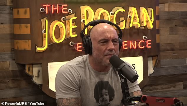 Famed podcaster Joe Rogan (above) posted a video of White House national security spokesman John Kirby telling reporters that the mysterious New Jersey drones represented no 