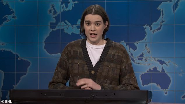 The other comedy sketch that got quite a bit of attention was one in which SNL cast member Jane Wickline played a pale impersonation of Sabrina Carpenter. Wickline sang a song impersonating the pop star while complaining that no one makes up gay rumors about her