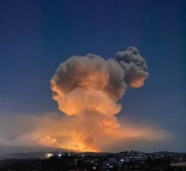 The massive explosion sent a large cloud of smoke into the air and reportedly ignited seismometers.