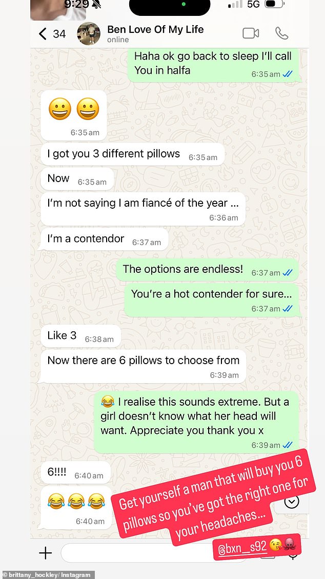 The Life Uncut podcaster took to her Instagram Stories last week to share a screenshot of a private conversation with her fiancé.