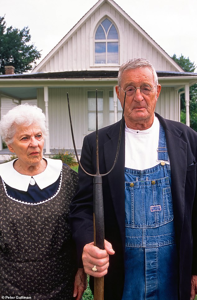 A farm couple playing characters from the 1962 Tony-winning play, The Music Man, in Eldon, Iowa.