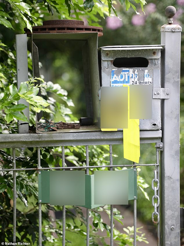 A yellow ribbon, used as a welcome sign for returning soldiers and released prisoners, was tied to Lee Rush's mailbox on Monday.