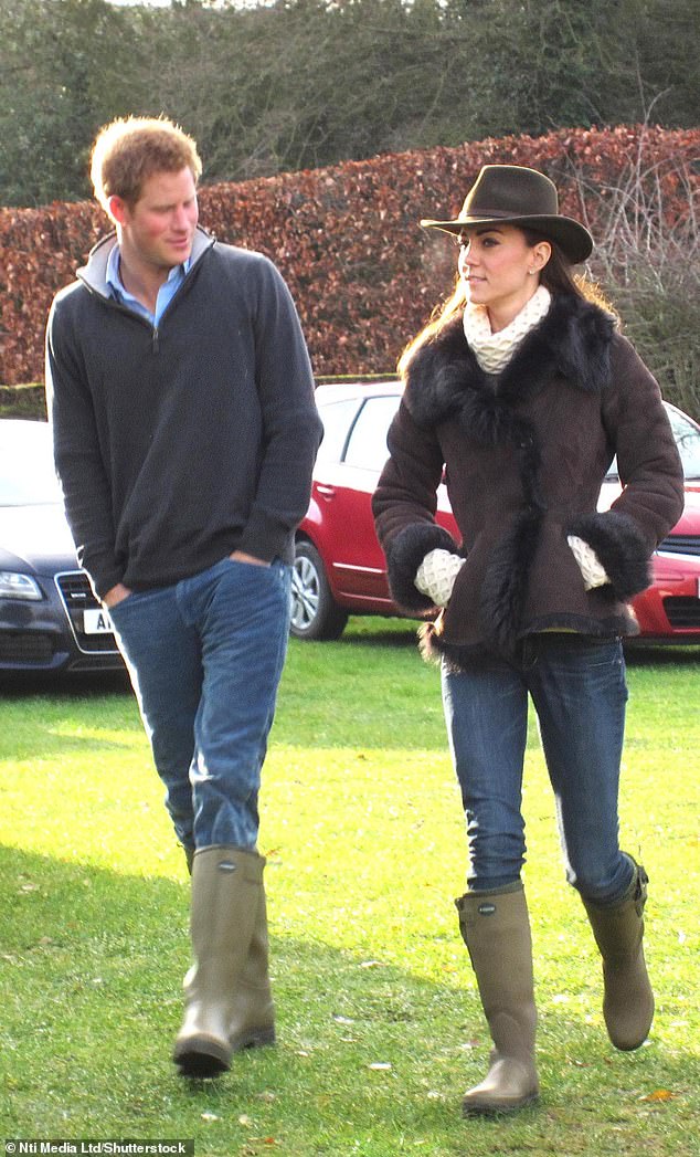 Harry and Kate in matching Le Chameau Vierzon boots at a football match near Sandringham on Christmas Eve in 2011