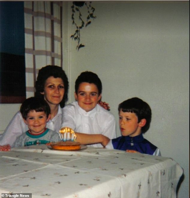 Jean Hanlon with her young children in Dumfries