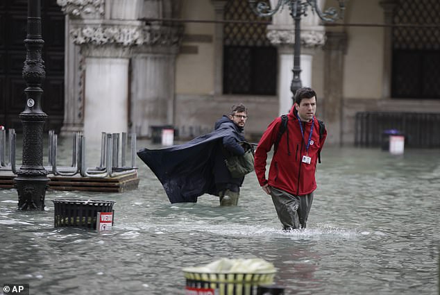 Venice has faced increasingly worse flooding in recent years, culminating in the disastrous floods of 2019 (pictured). The MOSE barrier is an essential line of defense against sea level rise