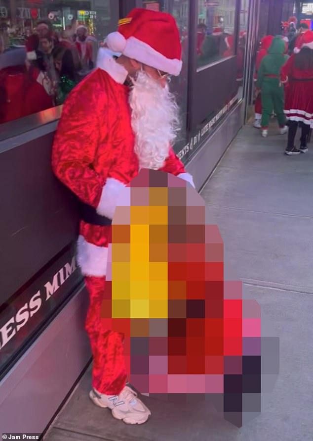 The blonde beauty took her shocking sex acts to the next level this weekend when she was caught getting raunchy with Santa Claus at the festive event.