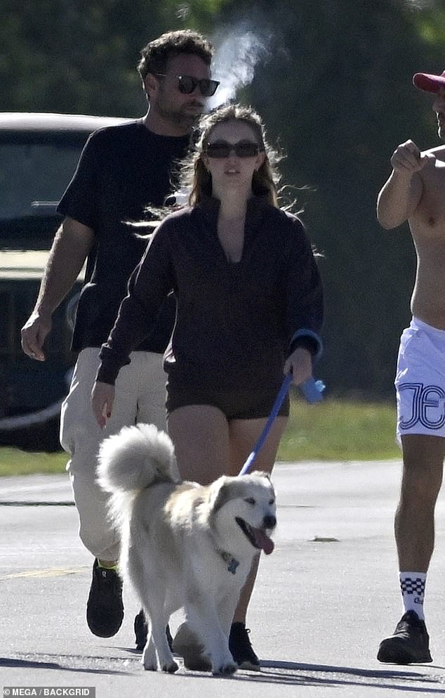 But instead of her beloved dog Tank, the 27-year-old Euphoria stunner was walking a mysterious Alaskan Malamute.