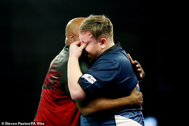 The pair hugged after the game, but Menzies was clearly devastated by what had happened.