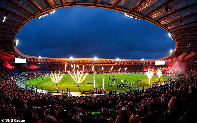 Hampden had its own on-field fireworks display which was launched in a controlled manner.