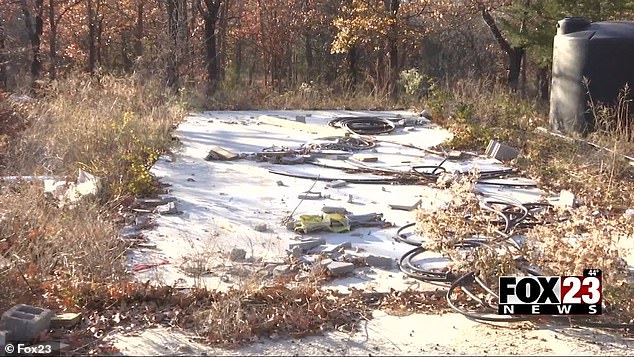 All that now remains of the house are broken cinder blocks, cut wires and crushed cables on an empty lot