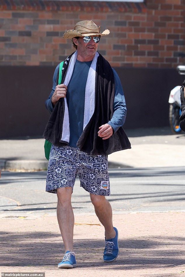 Jackman's relaxed style and natural charm added to the atmosphere of the perfect Australian day.