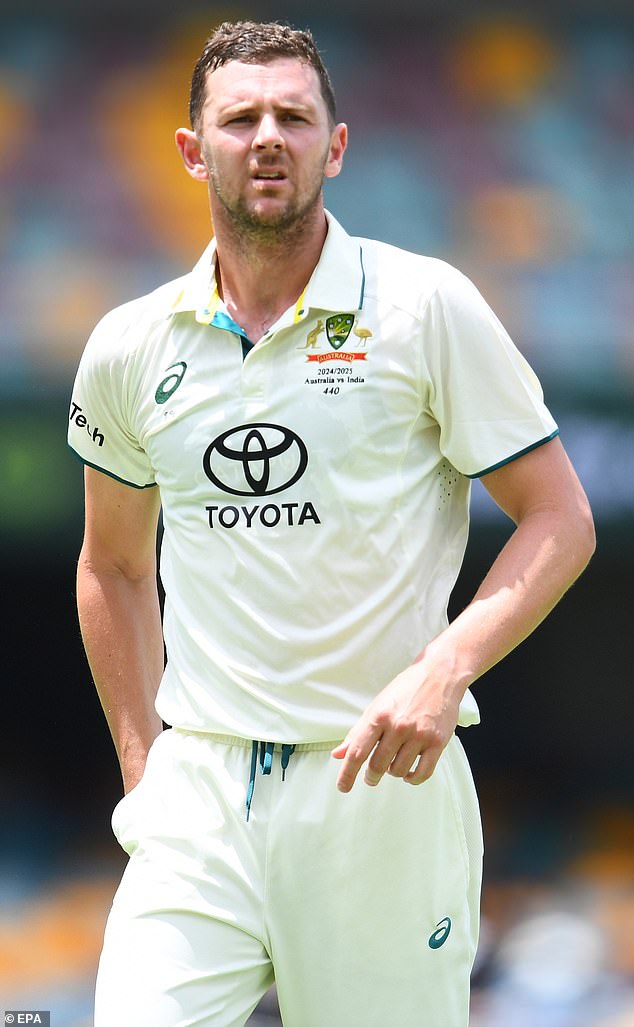 Pacer Josh Hazlewood will undergo scans for a sore calf after managing just one more on the fourth morning of the third Test in Brisbane before leaving the field.