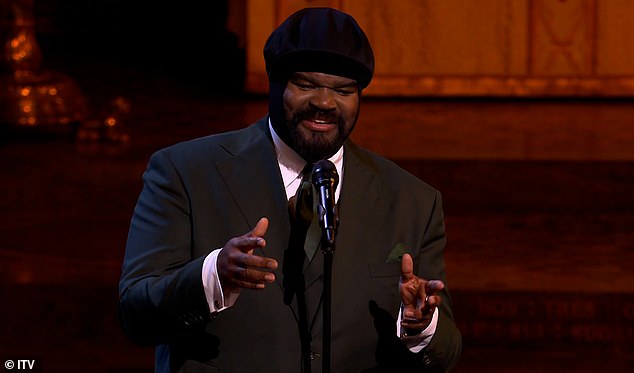 Kate Middleton, 42, hosted her fourth 'Together at Christmas' service at the historic church in the heart of London in early December. In the photo: Gregory Porter.