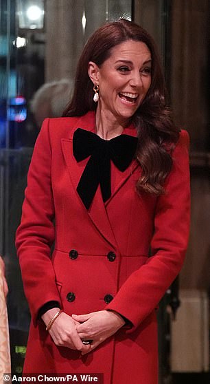 The Princess of Wales was all smiles as she attended her Christmas-themed event.