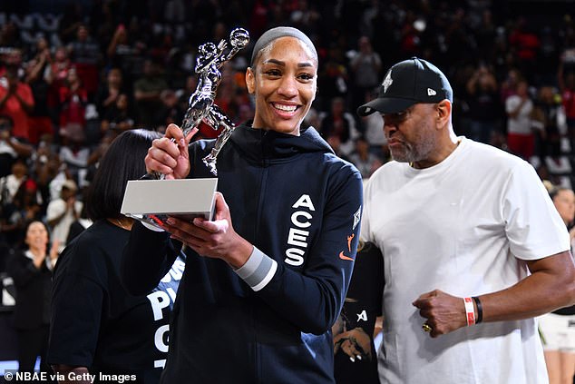 The Las Vegas Aces superstar was crowned League MVP for the third time in September