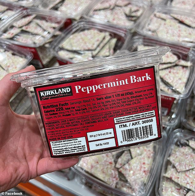 The TikTok user claimed she bought a Peppermint Bark item for $15 and thought it should have been $8 instead