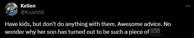 However, many X users didn't seem to appreciate her sentiment, as they wrote some very heated responses to the former supermodel.