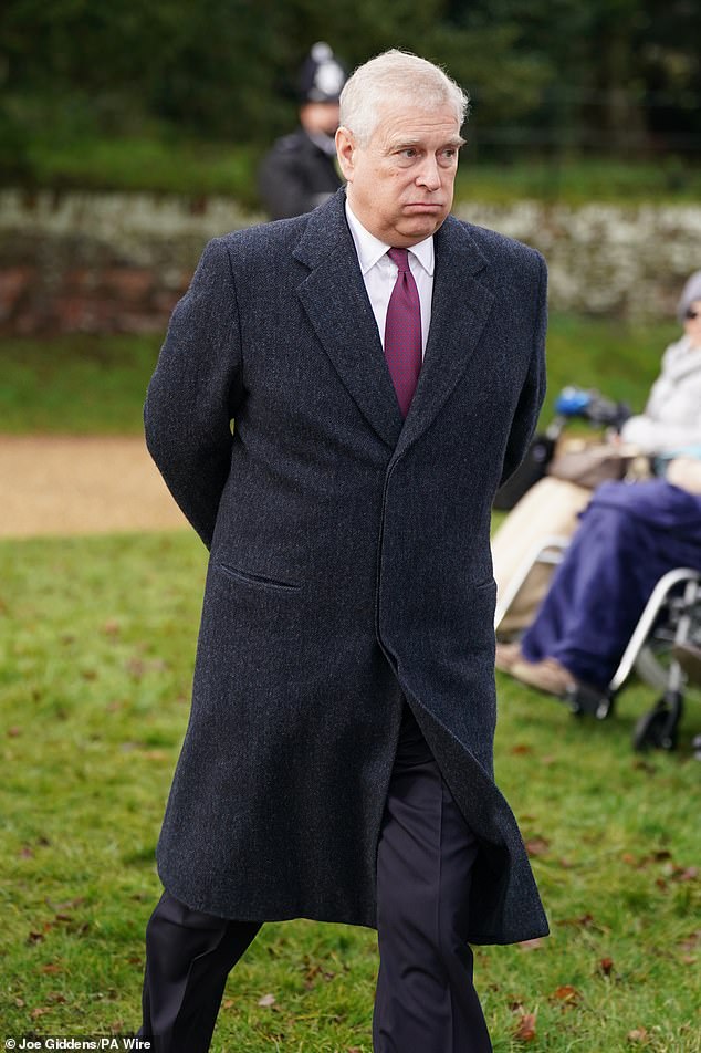 The Duke of York attended the Christmas Day morning church service at Sandringham in 2022. Royal aides could not hide their relief on Monday after it was revealed that the Duke had decided 