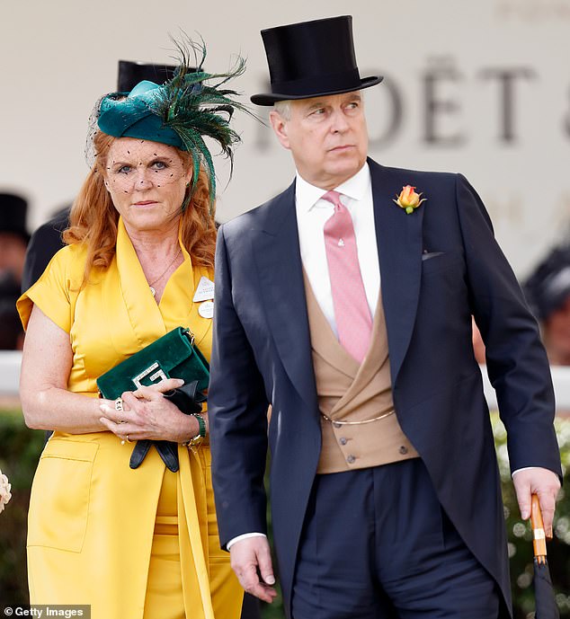 Prince Andrew and Sarah Ferguson at Ascot in 2019. Interestingly, the Duke of York and Sarah's names remain on the guest list for the festive party of around 70 members of the extended royal family at Buckingham Palace.