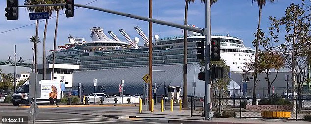 The 4,000-passenger Navigator of the Seas ship bound for Ensenada, Mexico, had only left the port of San Pedro in California hours before the harrowing incident.