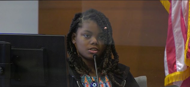 The court heard testimony during the trial from the boy's 13-year-old sister, Miharah Allen (pictured), and lawyers for Walmart