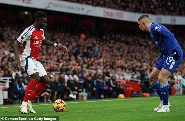 Bukayo Saka has created 27 chances from open play, the fourth most in the top flight.