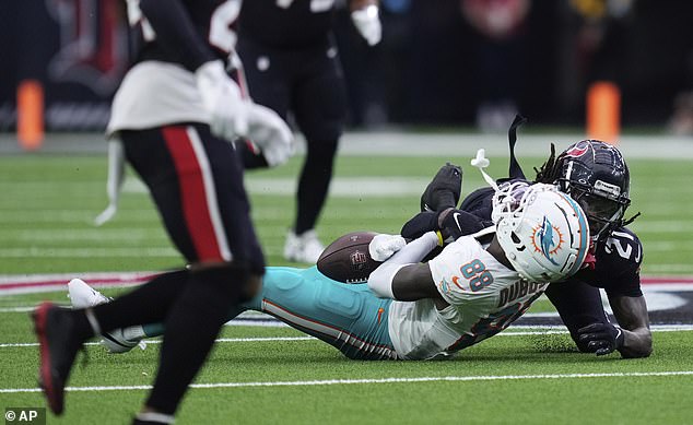 DuBose took a brutal blow to the helmet and medics cut off his jersey as he lay on the turf