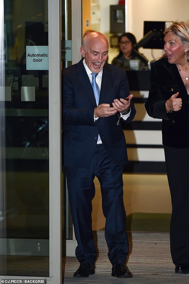 Barry McGuigan was also in high spirits as he headed home after the ceremony.