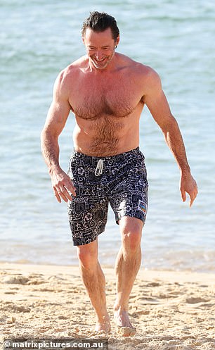 Hugh is currently back in Australia to spend the Christmas season with his children Oscar, 24, and Ava, 19, after splitting from wife Deborra-Lee Furness.