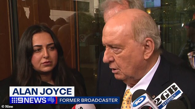 During Nine's coverage of the case, a caption appeared with the name Alan Joyce, instead of Alan Jones.