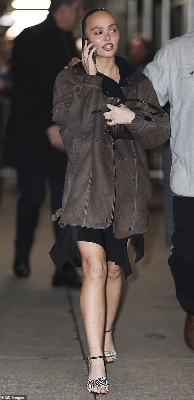 The actress, 25, wore a red minidress and a slightly longer black ruffled dress while in the middle of the Nosferatu press tour in New York City.