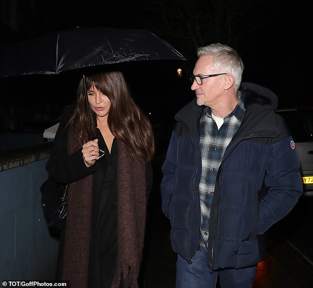 Lineker looks at Danielle, who previously revealed that she stays with him whenever he returns to London.