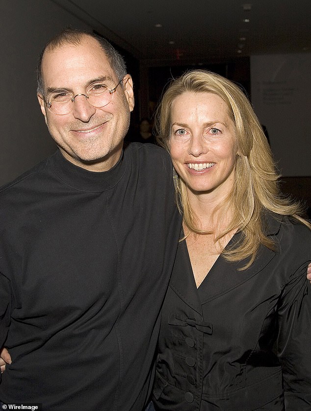 Laurene Powell Jobs pictured next to her late husband and Apple co-founder Steve Jobs. The couple married in 1991. Jobs died of pancreatic cancer in 2011 at the age of 56