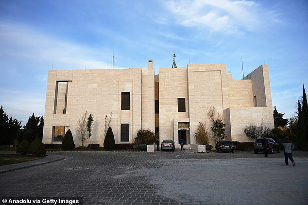 A view of a mansion belonging to Maher al-Assad.