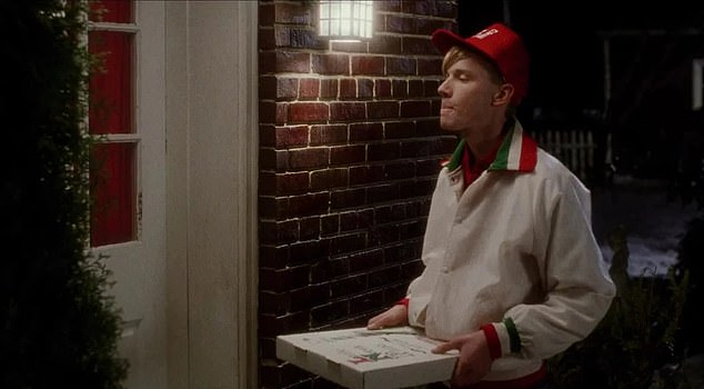 Another blunder when it comes to food is that Kevin can order a pizza to take home.