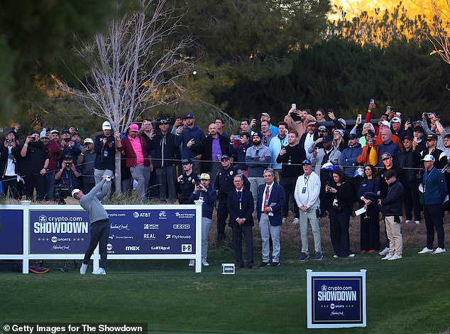 About 2,000 fans were allowed into Shadow Creek to watch the unofficial LIV vs. PGA Tour match.