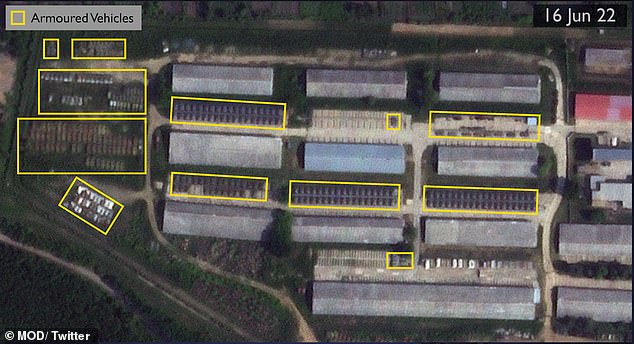 EARLIER: A tank storage facility in Arsenyev, far east Russia, photographed in 2022