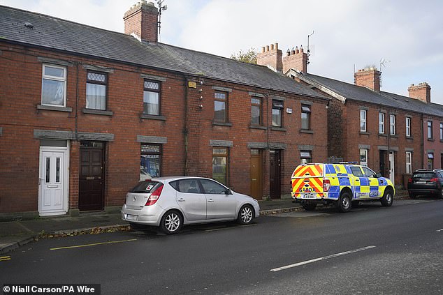 Gardai in Dundalk, Co Louth, as they search a house in the investigation into the alleged murder of eight-year-old Kyran Durnin.