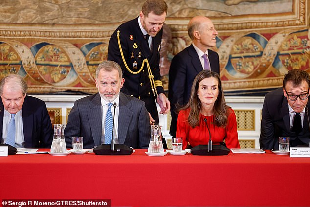 Felipe is honorary president of the Princess of Girona Foundation on behalf of his daughter, Princess Leonor