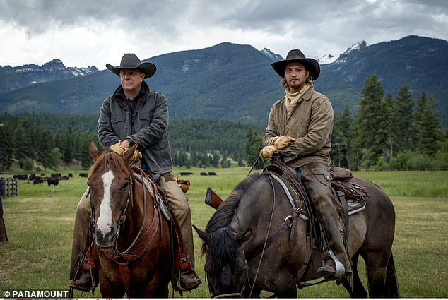 The iconic actor, 69, who left the acclaimed series amid a breakup with showrunner Taylor Sheridan, appeared in Aspen just days after the finale aired, and weeks after his character John Dutton was killed off in a fake suicide (pictured with Grimes as Kayce). Duton