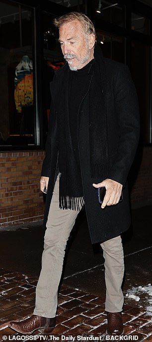 Costner looked in high spirits as he strolled days after the Yellowstone final.