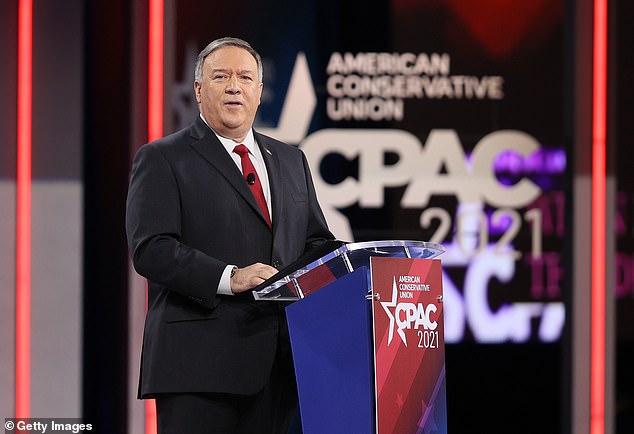 Former US Secretary of State Mike Pompeo addresses the Conservative Political Action Conference