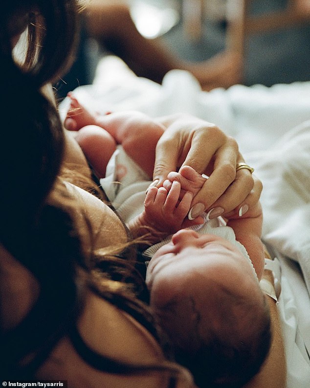 They posted a series of adorable photos and videos of their newborn daughter as they held her in the hospital after her birth.