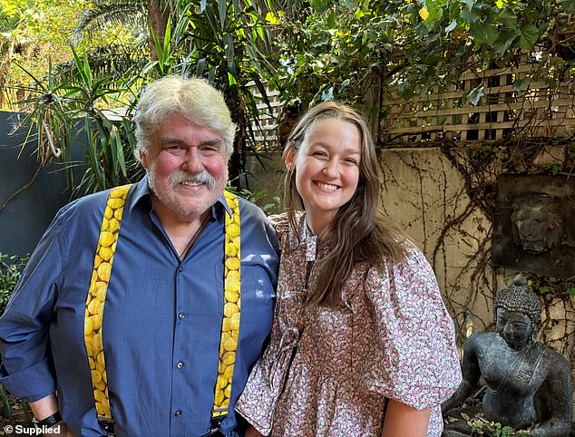 Hewitson's daughter, Charlotte (right), 22, encouraged him to start the TikTok account.